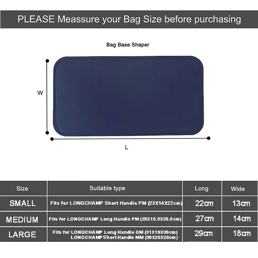 Felt Base Shaper Fits For LongChamp Le Pliage Handle Bag Bottom Plate Bag Anti Collapse Cosmetic Bag Felt Makeup Bag Support Pad