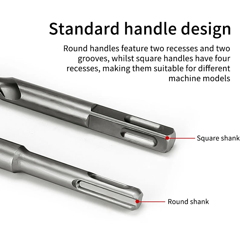 Cross Type Tungsten Carbide SDS Plus Hammer Drill Bits 6/8/10/12/14mm Multi Length 110-350mm for Concrete Brick Rock Wall Stone view 5