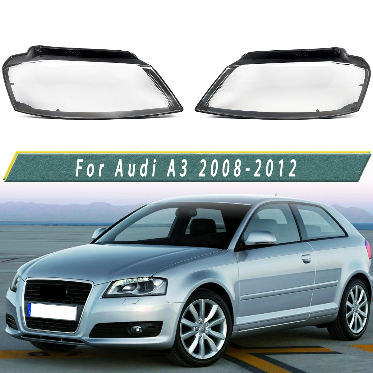 8P0941004 8P0941030 For Audi A3 8P S-line S3 RS3 2008 2009 2010-2012 A Pair Headlight Cover Car Accessories Headlamp Lens Shell