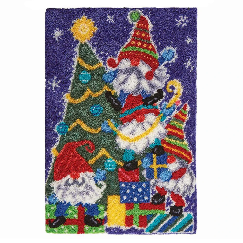 

Large size Latch hook rug kits with Preprinted Canvas Pattern Christmas Decor Carpet Embroidery Tapestry Cross Stitch Kit