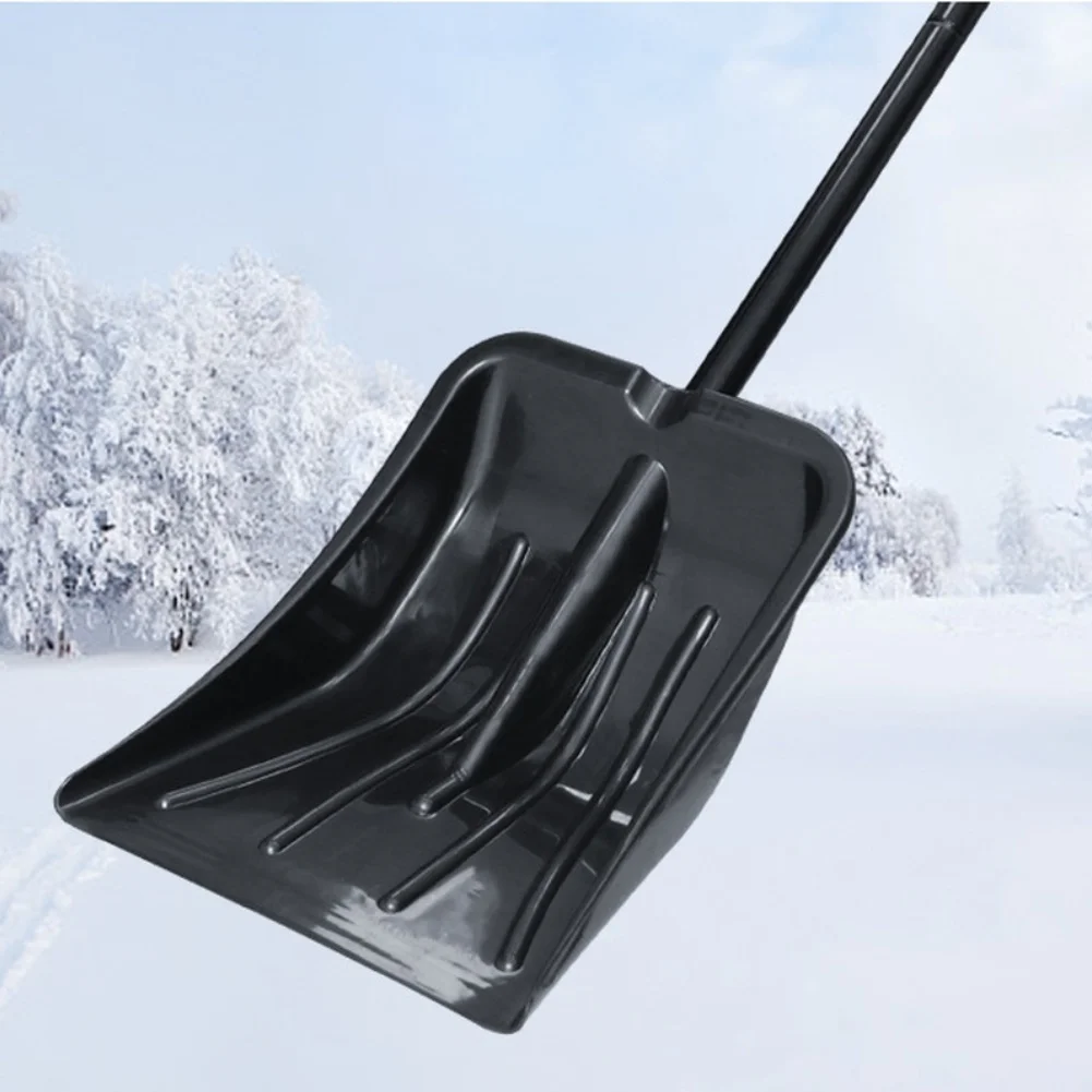 Snow Shovel Detachable D Grip ABS Aluminum Alloy Winter Outdoor Snow Pusher For Garden Yard Driveway Clearing Tool Black