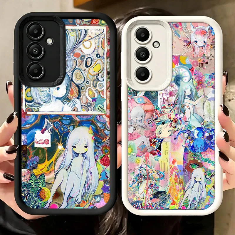 K-KikuoS Art Cute Phone Case For Samsung A17 A27 A57 A16 A26 A36 A56 A15 A25 A35 A55 A05S A06 A07 Galaxy M15 M16 M23 M34 M36 M54