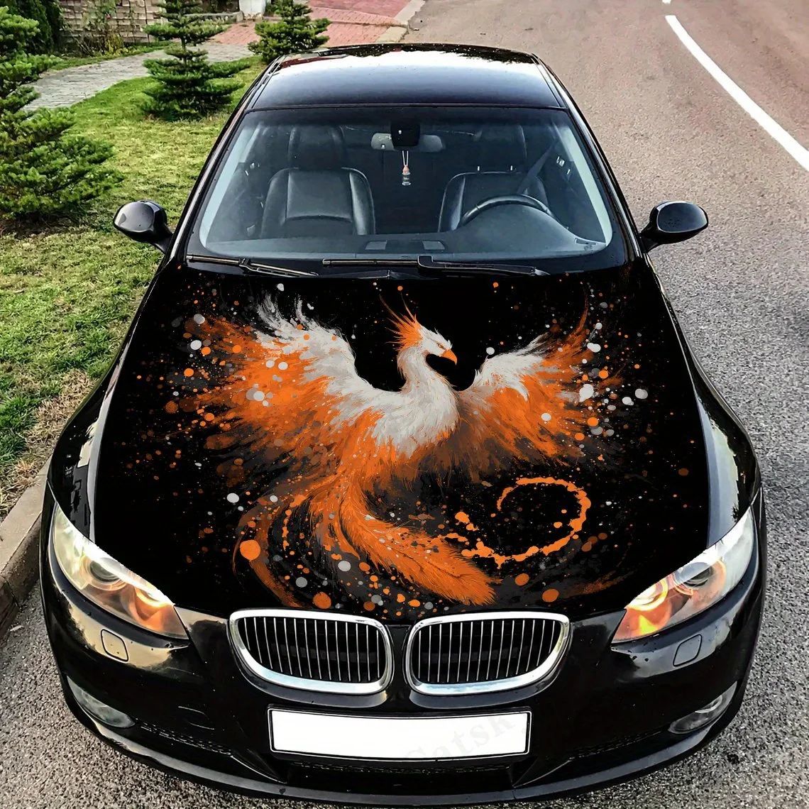 

Phoenix in Flames Car Hood - Self-Adhesive, Waterproof & Scratch-Resistant Sticker , Perfect For Vehicle Customization & Gifts F