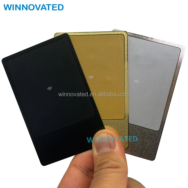 Produto personalizado Cartão RFID de metal programável por atacado personalizado
