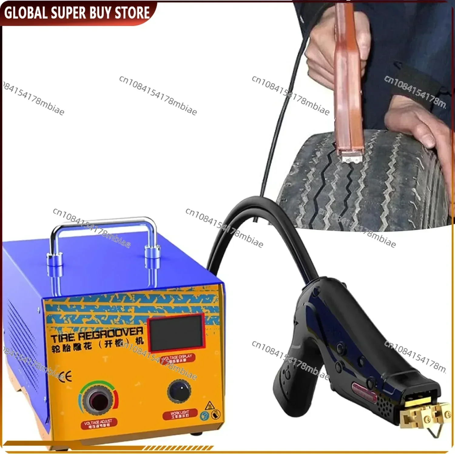 1000W Digital Rubber Tire Regroover Machine Tyre Groover Tool with U/V-Shaped Tire Rubber Cutting Machine /gillette Razor Blade