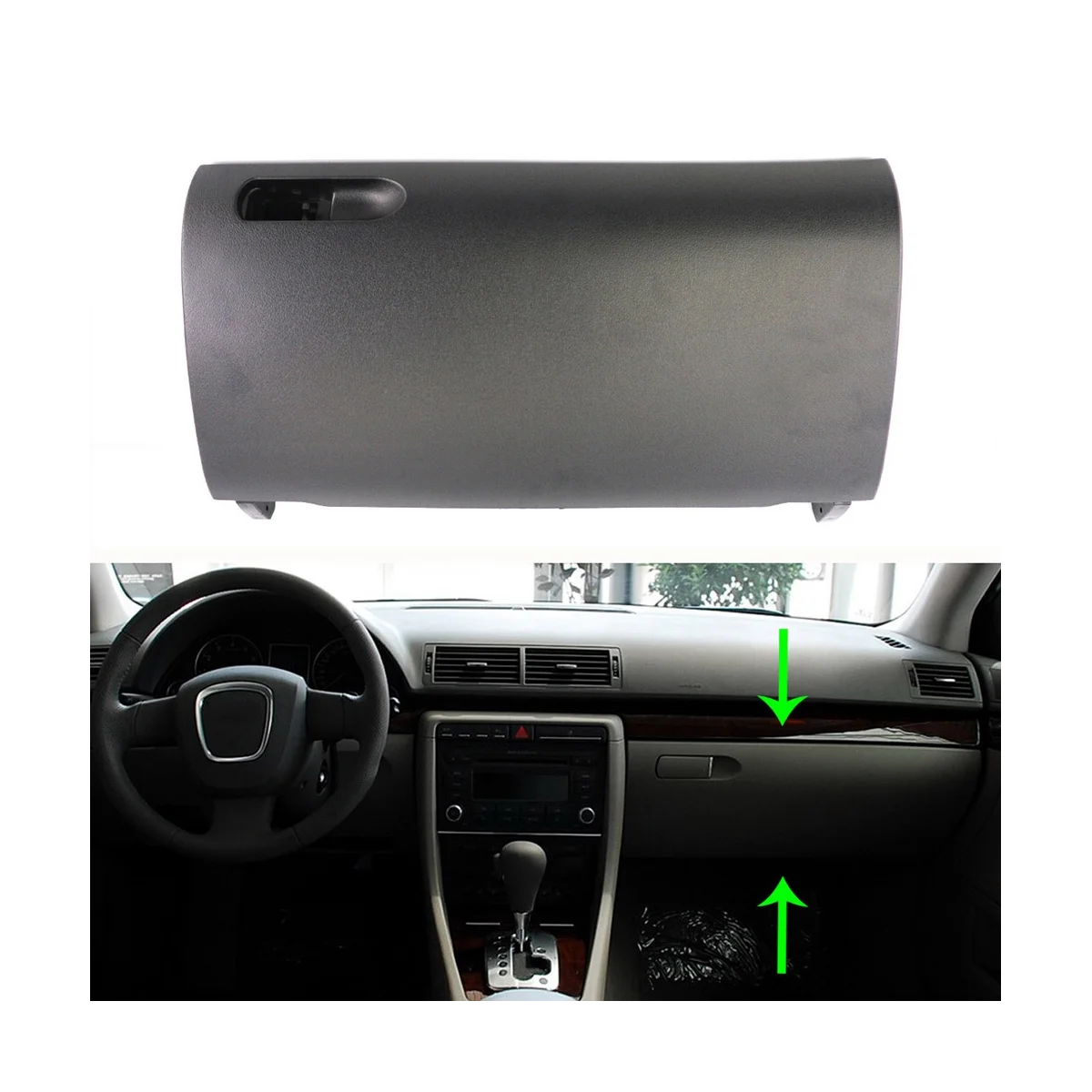 

Glove Box Lid(Without Buckle) Dash Glove Box Storage Door Lid Latch for Audi A4 B6 B7 2001-2008