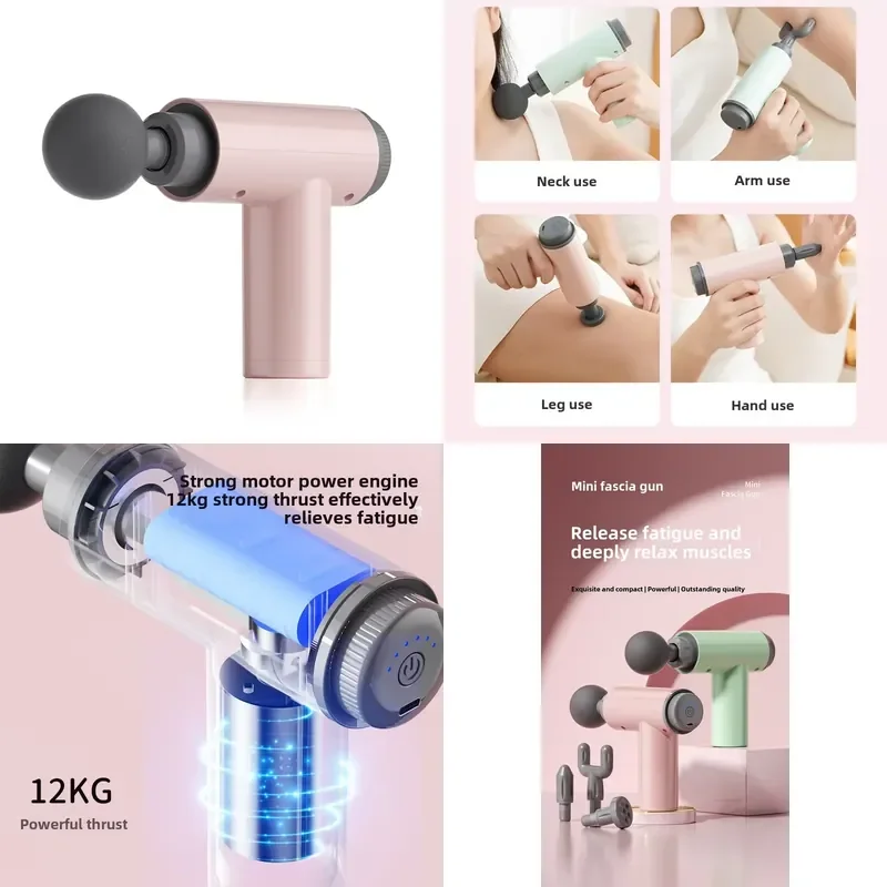 Fascia Gun Muscle Massager Muscle Relaxer Electric Shock Grab Vibration Neck Muscle Fitness Legs