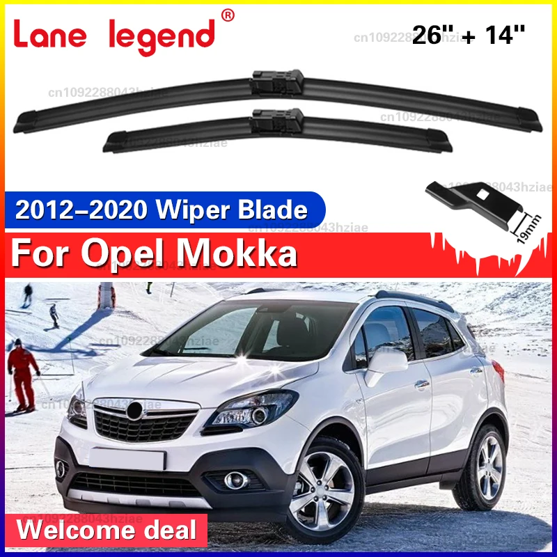 Für Opel Mokka 2012-2020 Frontscheibenwischerblätter 2 Stück Windschutzscheiben-Fensterzubehör 2013 2014 2017 2018 2019 2020 2021