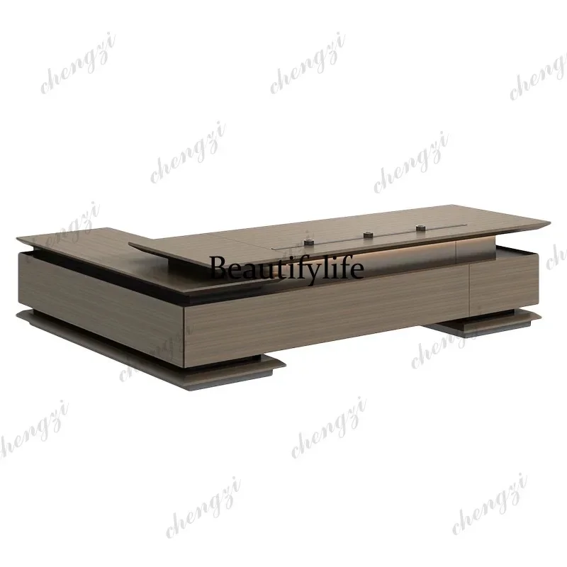 F182 PPP Black Strong Executive Office Desk Brown Cheap Modern Luxury Executive Office Desk Drawers Wood Tisch Small Spaces Furn
