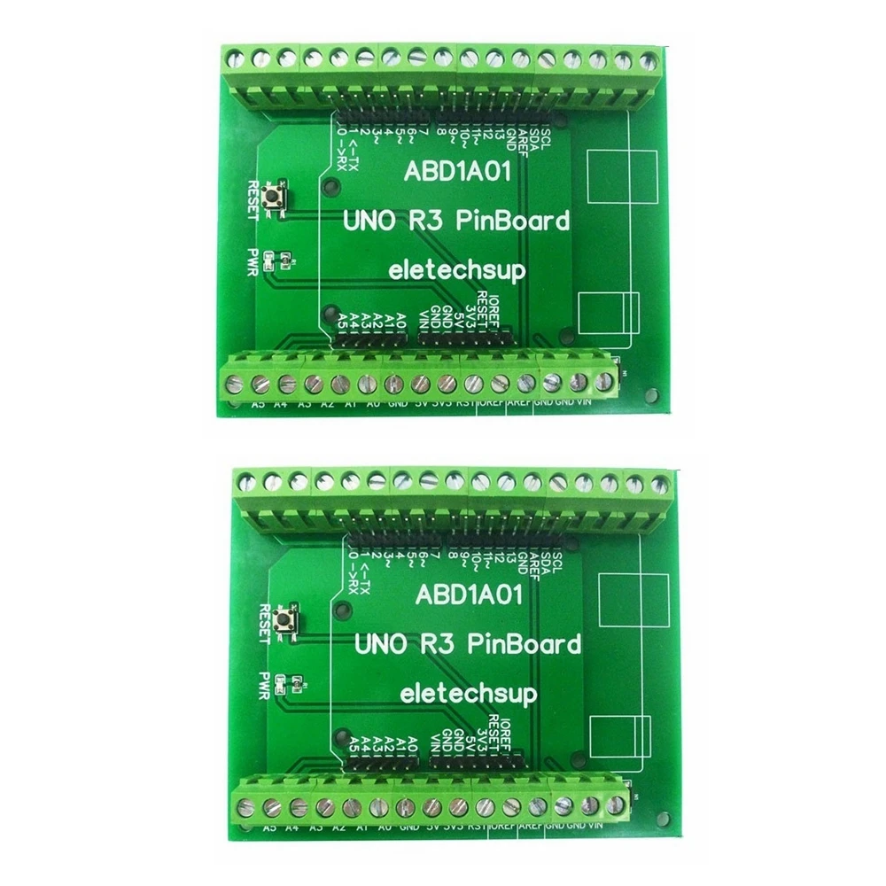 

2 PCS Arduino UNO R3 Shield DIN C32 Rail PinBoard Module