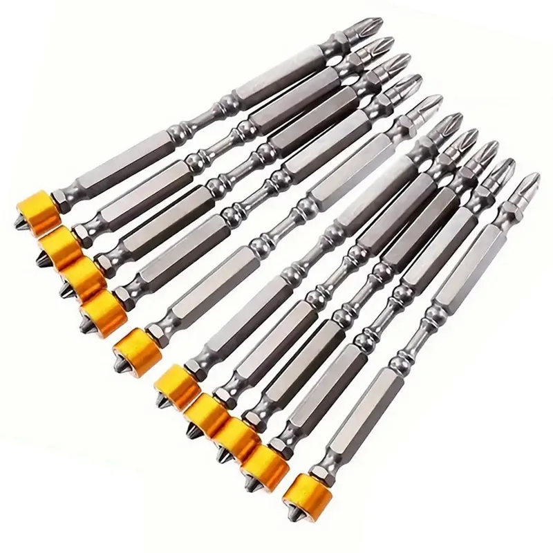 

10pcs,4.33in 2.4in PH2 Magnetic Screwdriver Bits 1/4 Inch Hex Shank,65mm 110mm Multiple sizes for various scenarios