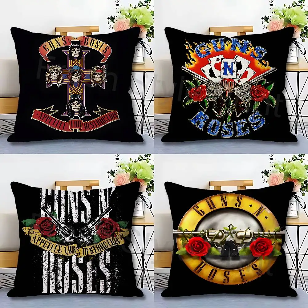 

Band G-Guns N R-Roses Various Sizes Square Pillow Case For Car Home Bedchamber Decor Custom Valentine gift