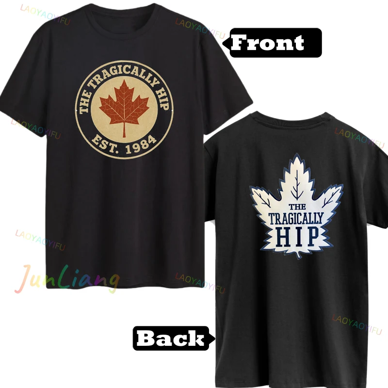 

The Tragically Hip Forever Music Band T-Shirt Top Y2k Clothes for Women Vintage Summer 100% Cotton Woman Clothing T-shirts Goth