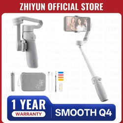 ZHIYUN-Cardan de téléphone officiel lisse Q4 pour iPhone 15 pro max/HUAWEI/Samsung/Xiaomi, stabilisateur de détermination à 3 axes