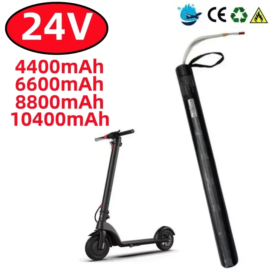 

Литиевый аккумулятор 24 В 4,4/6,6/8,8/10,4 Ач для скутера из углеродного волокна, аккумулятор для электрического скутера