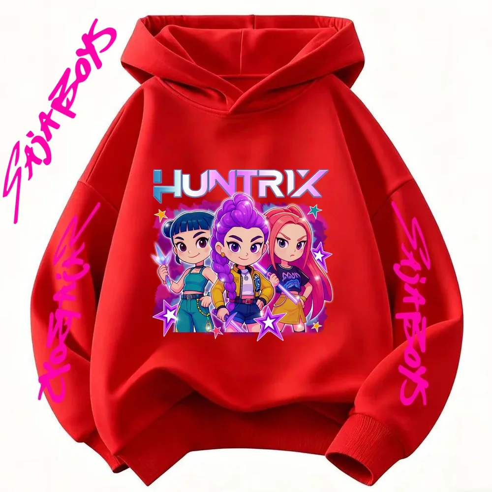 سويت شيرت KPop Demon Hunters للأطفال من 3 إلى 14 سنة Saja Boys 3D هوديي دافئ كاجوال #6
