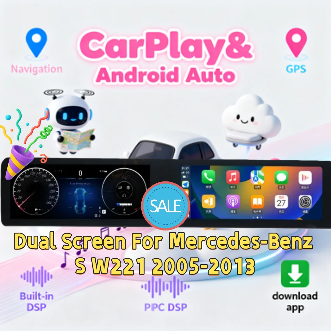 

Update Dual Screen Android Radio For Mercedes-Benz S W221 W222 2005-2013 Multimedia Player Auto Stereo GPS Navigation Head Unit