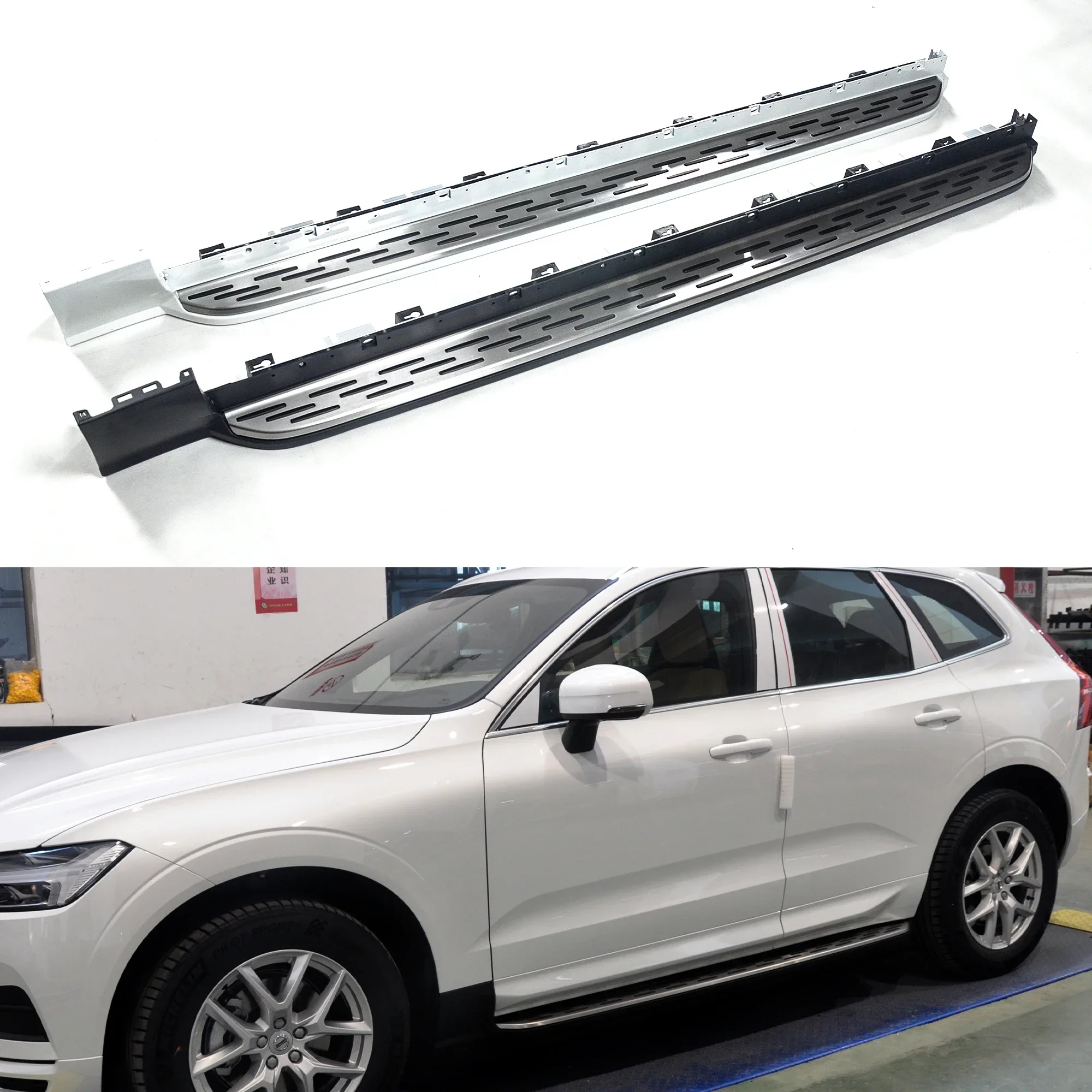 

SCBLCar accessories High Quality Aluminum alloy Car Side Step Pedals Brand Running Board for XC60 2018+
