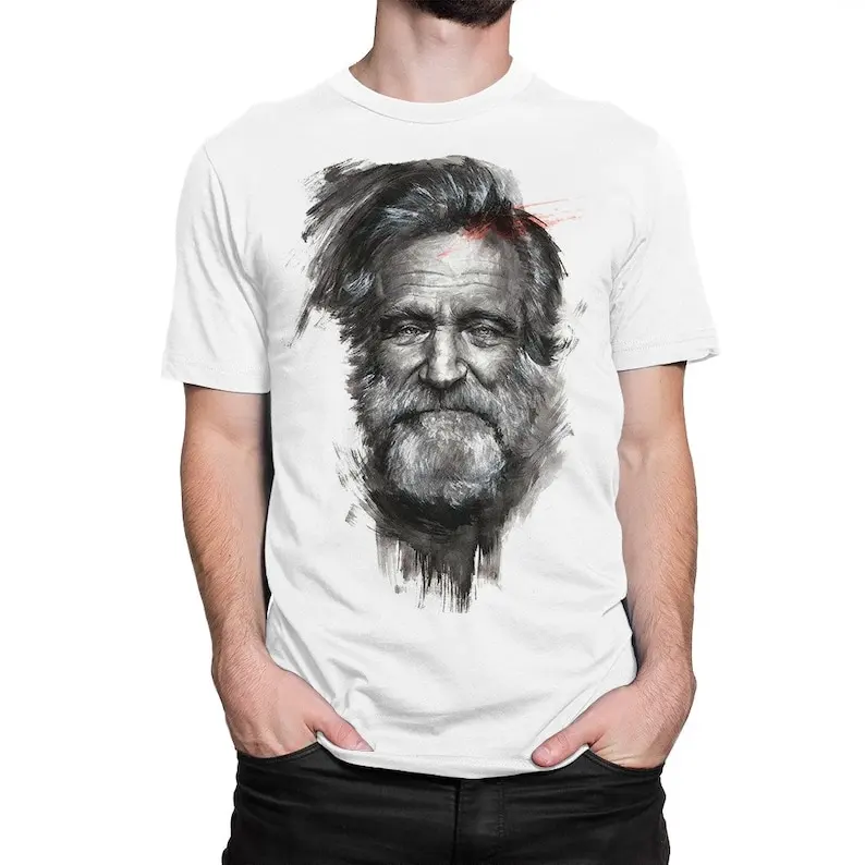 Robin williams kunst t-shirt männer frauen größen (dmm-051)