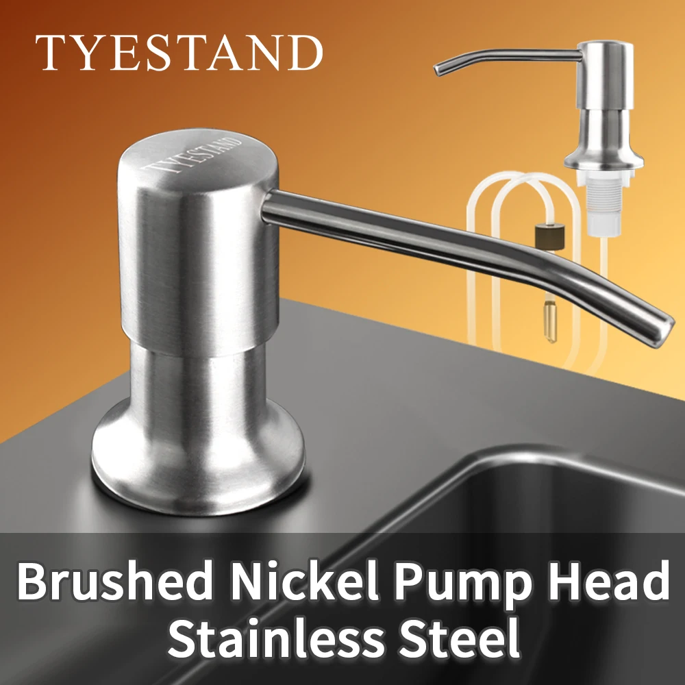 (Brushed Nickel) Soap Dispenser for Kitchen Sink Stainless Steel Built In Soap Dispenser Pump with 40\