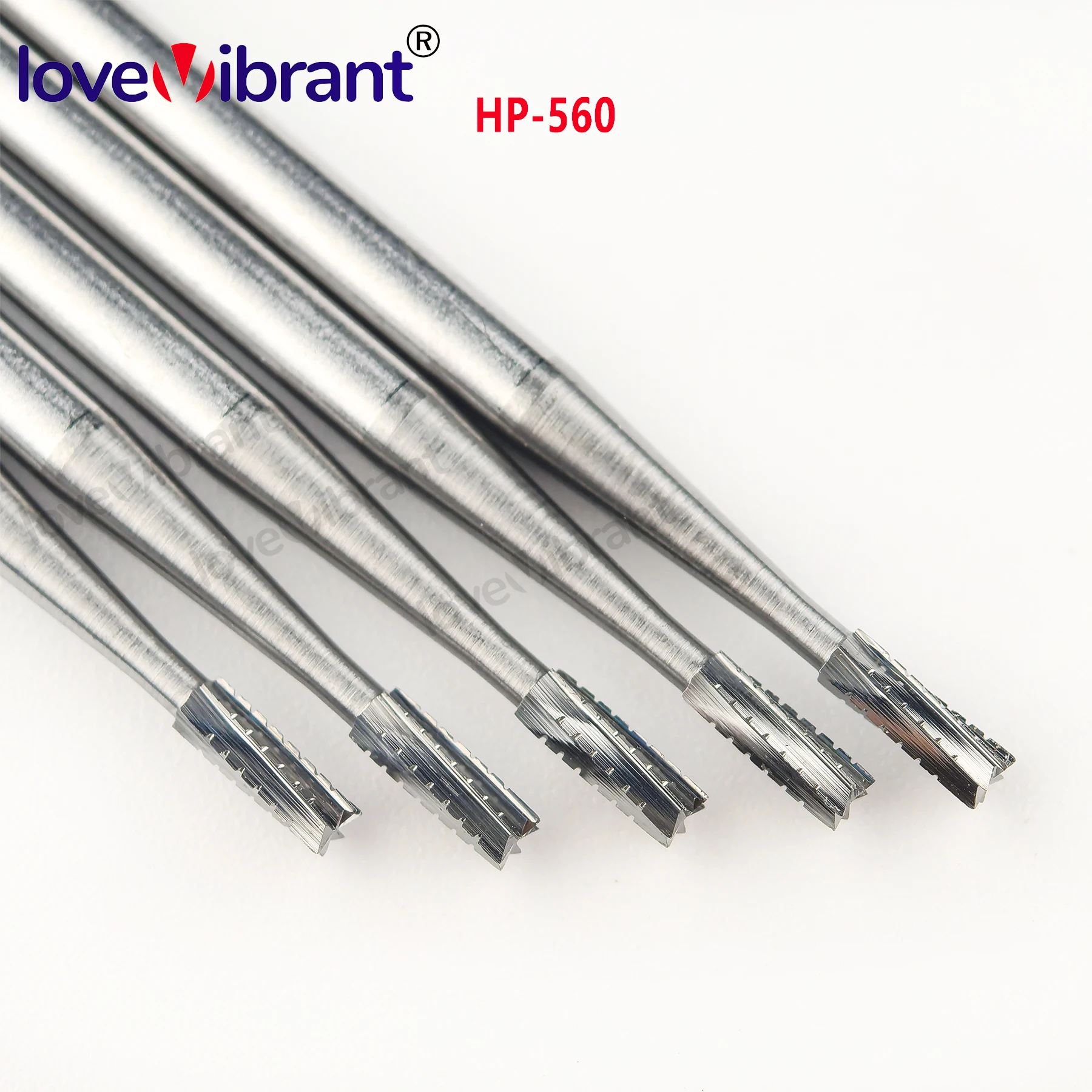 

Dental Drill Tungsten Carbide Burs Straight Fissure Head HP560 Higher Quality for Straight Nose Cone Handpiece Dia 2.35mm 5Pcs