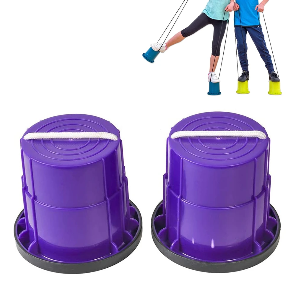 Children Bucket Stilt Toys Walking Cups Toy Stilts Outdoor Games Trainers Toys Sensory Training Stilts Equipment