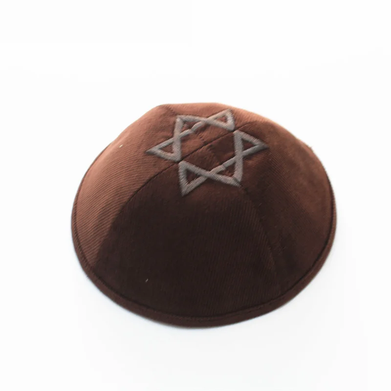 Star of David Kipa Embroidery Hat Jewish Kippa Yarmulkes Cotton Kippot Beanies Judaism