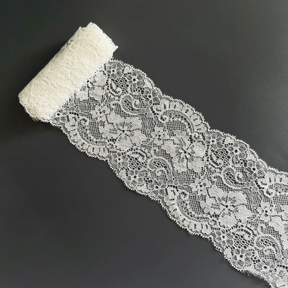 Elastic Lace Trim 1 Yard Stretch Lace for Bra Underwear Sewing Trim High Elastic Nylon Spandex Hollow Lace Edge Lingerie Appliqu