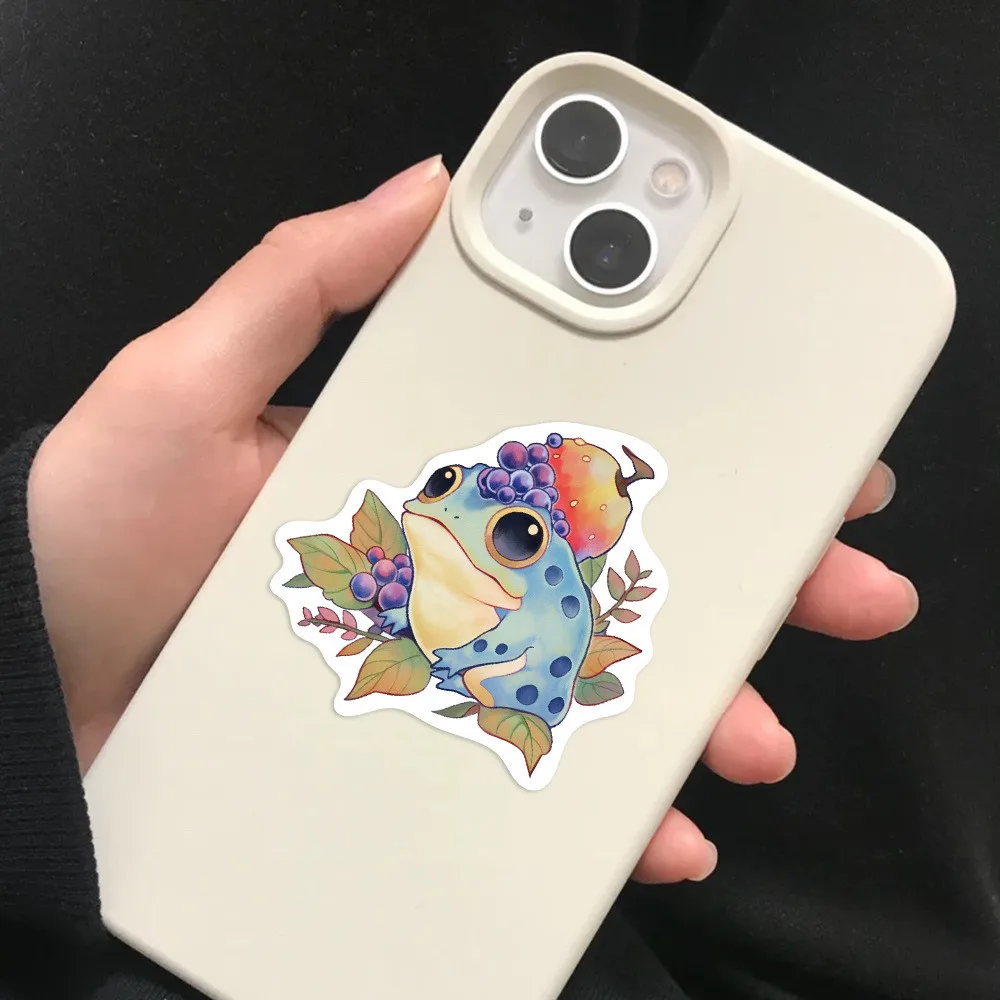 50PCS Original Color Juice Chubby Frogs Graffiti Stickers for Bicycle Hand Account Pencil Case Decals