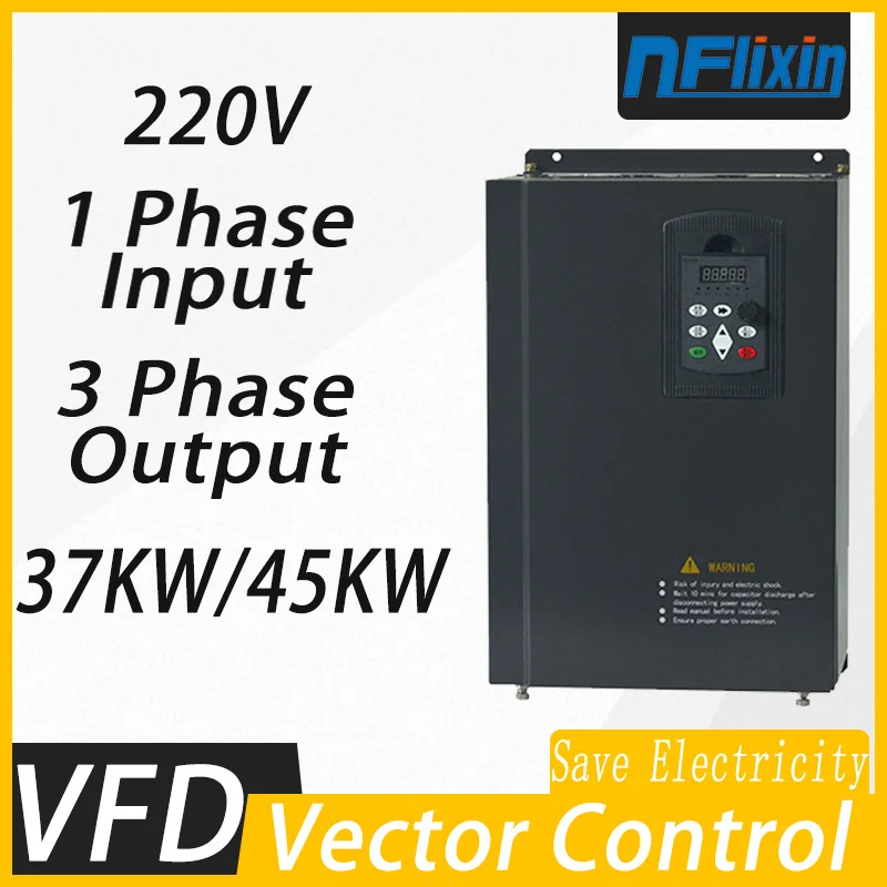 Economical VFD Variable Frequency Drive Converter Inverter 11/15/18.5/22/30/37/45KW 220V VFD Motor Speed Controller