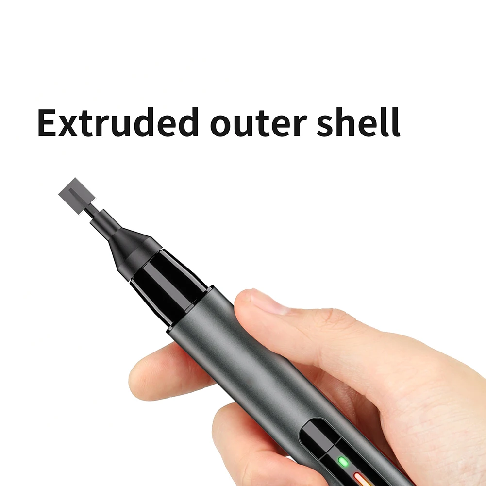 

High Speed Battery Powered Electric Sander Pen with 8 Nylon Sanding Bits 7 Grit Options for Detailed Craftwork