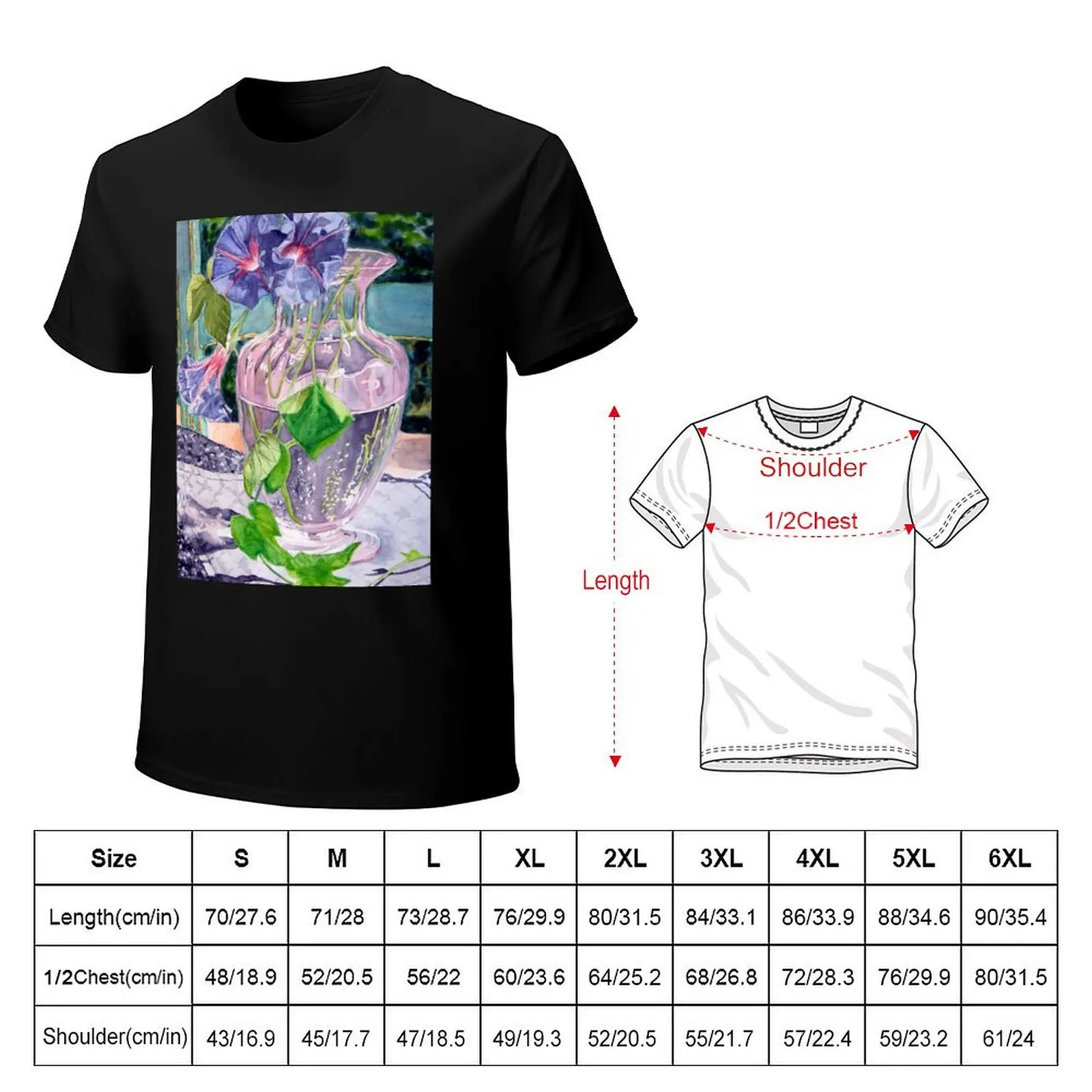 Rescued vase on distressed chair T-Shirt cotton graphic tees boys whites funnys korean fashion clothing for men