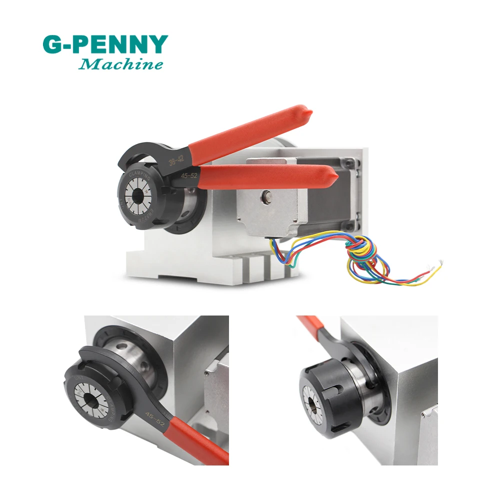 ER32 Chunk CNC 4th Axis CNC dividing head/Rotation Axis/A axis kit for Mini CNC router/engraver woodworking engraving machine