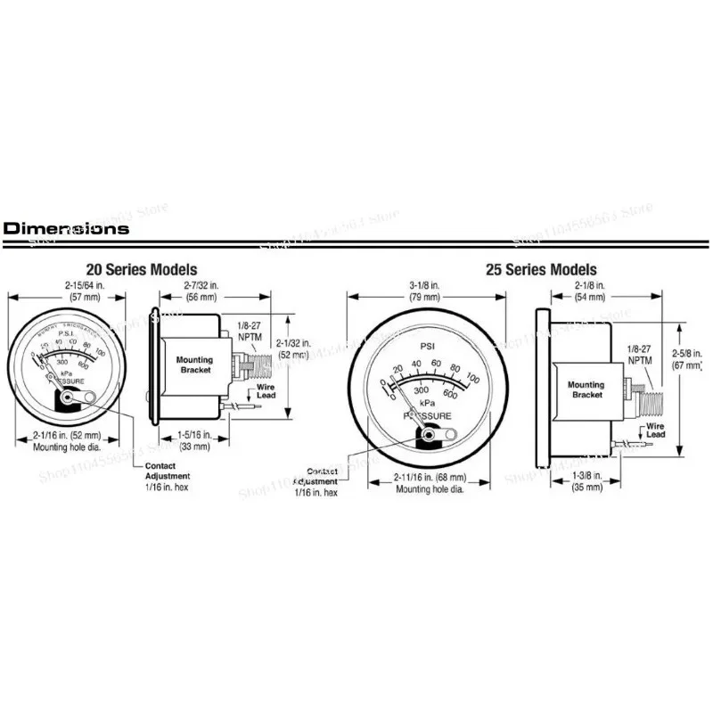 

High-Precision Pressure Gauge (20P-HL-300 Series) – For Pressure Monitoring