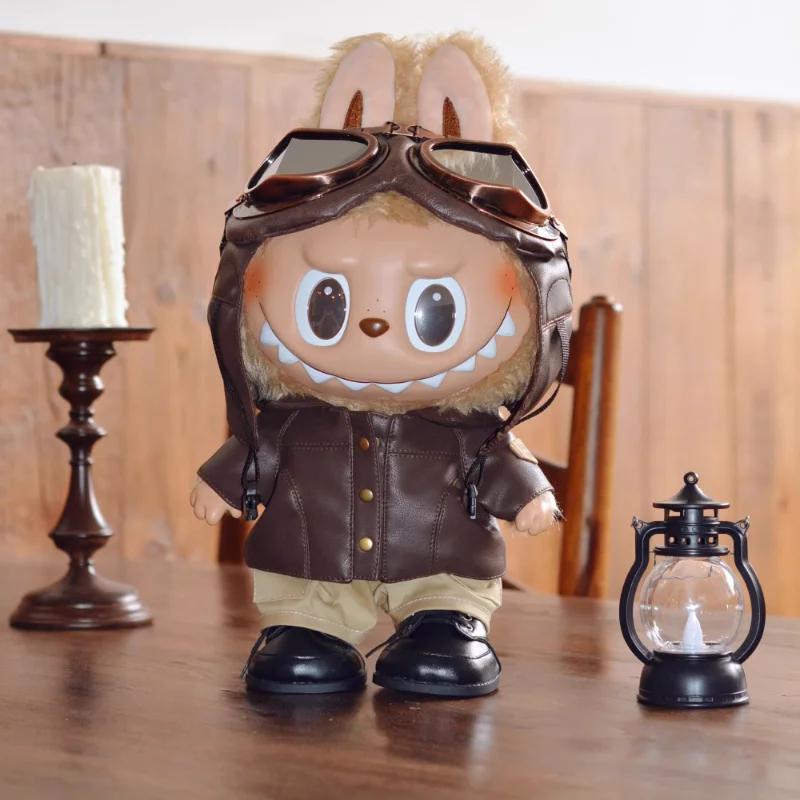 

For 38cm Original Pilot Baby Robe LABUBU/Black Leather/Summer/Spring Wild/King's Wear Doll Clothes No Doll