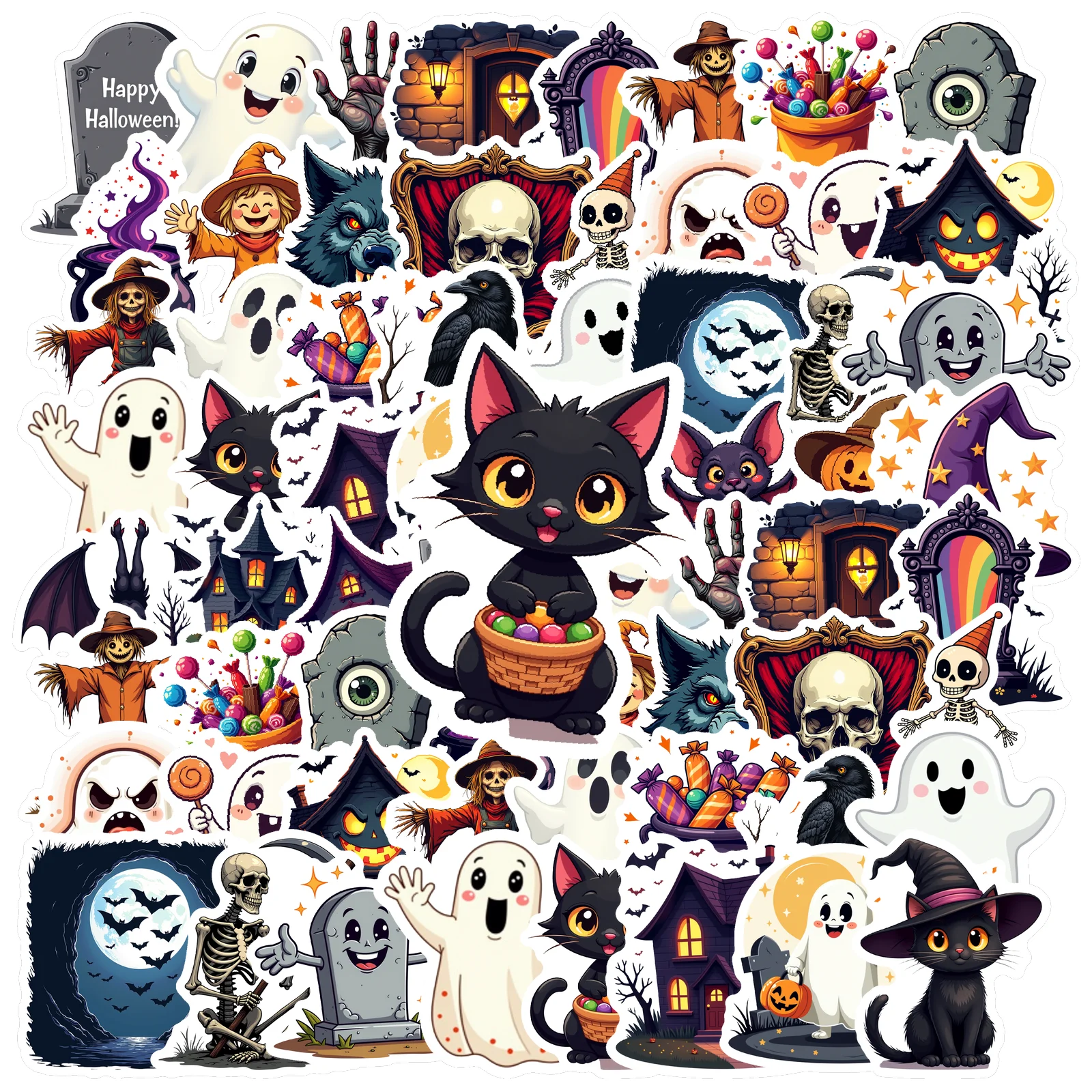 35pcs-100pcs Cartoon Stickers Cute Stickers Stationery Stickers For Notebook Luggage Mobile Phone Cup DIY Phone