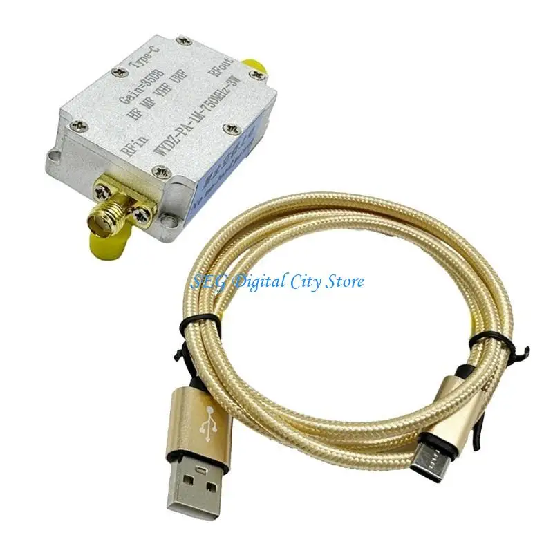 U75B 1-750M 3W مقبس مكاسب عالية موصل مكبر للصوت منخفض الضوضاء معدني لأجهزة الراديو #2