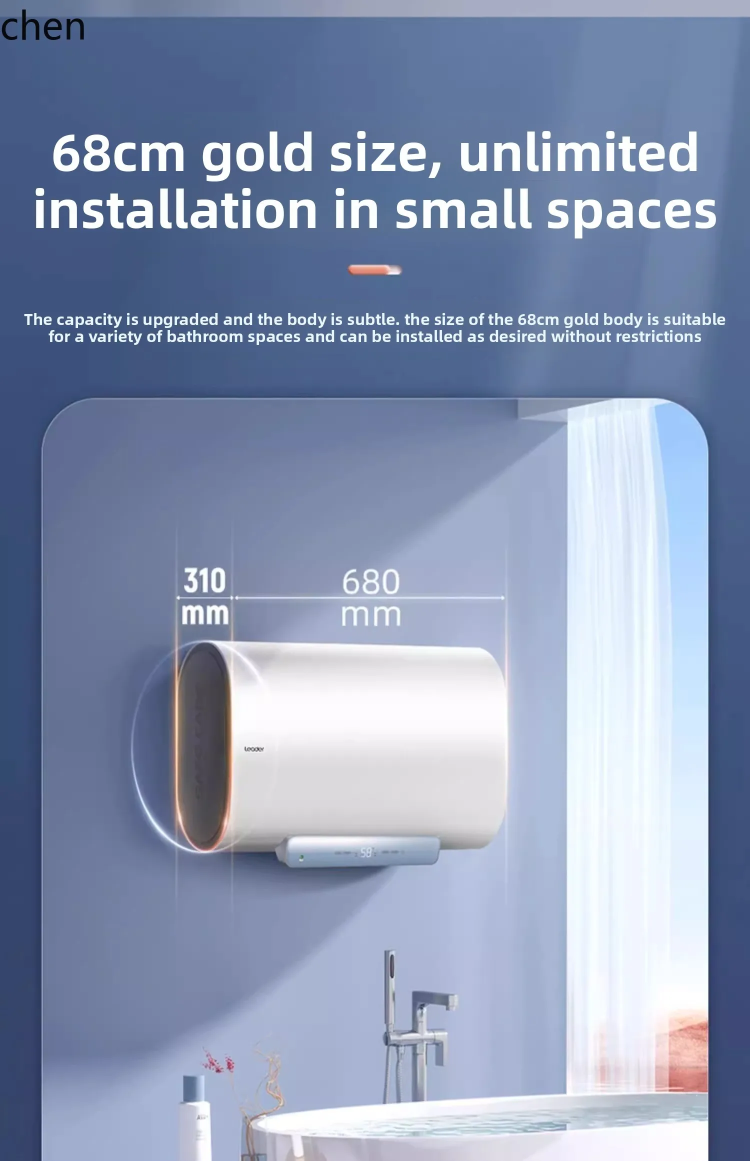 ZML scaldabagno elettrico bagno domestico doppio bile sottile secchio piatto riscaldamento rapido risparmio energetico