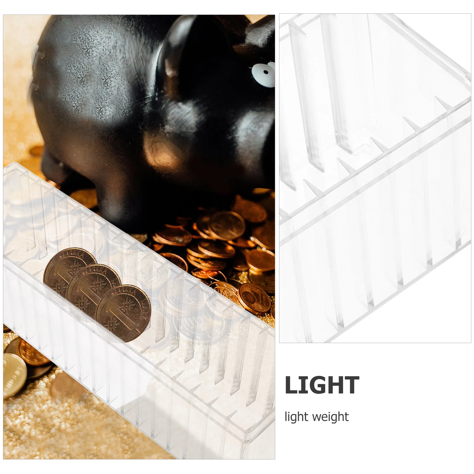 

1pc Graded Coin Storage Box Protector Reusable Holder Transparent Multi slots Coin Container Collection Case ganizer