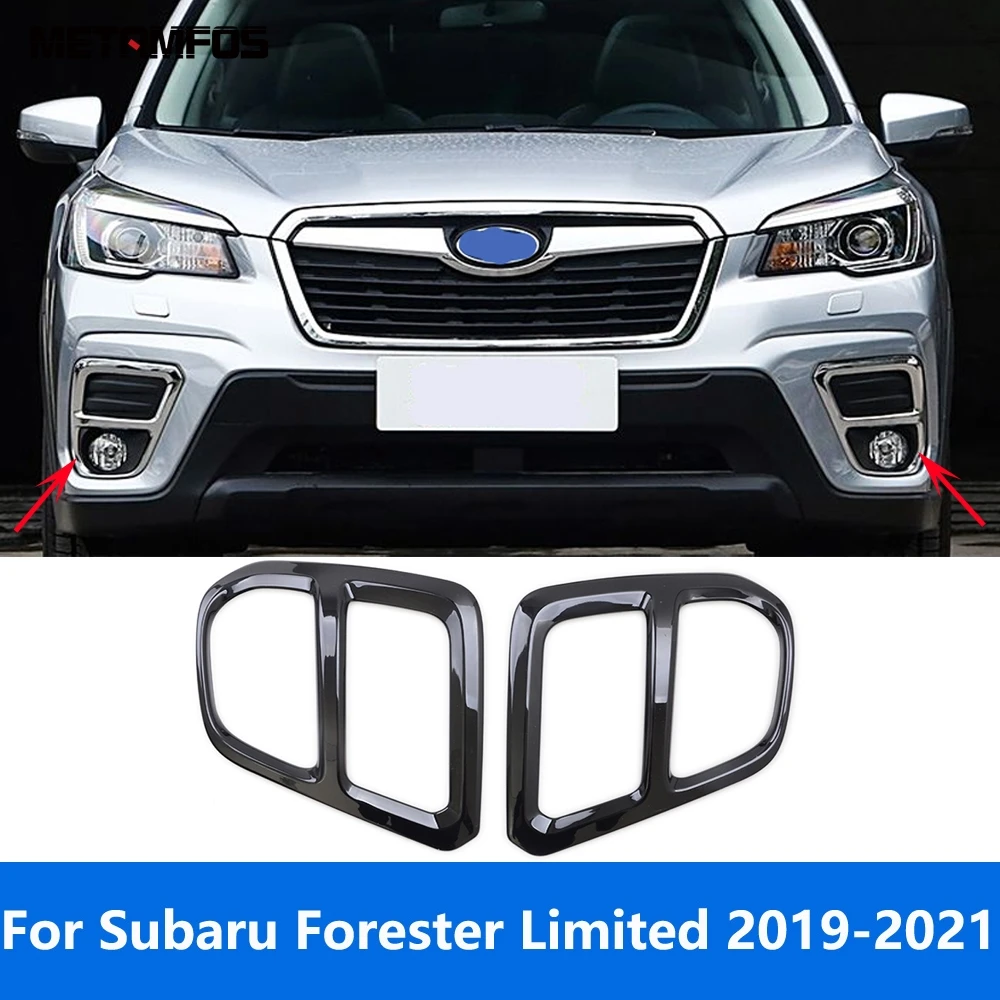 Front Fog Light Lamp Cover Trim For Subaru Forester Limited 2019 2020 2021 Foglight Protection Frame Accessories Car Styling