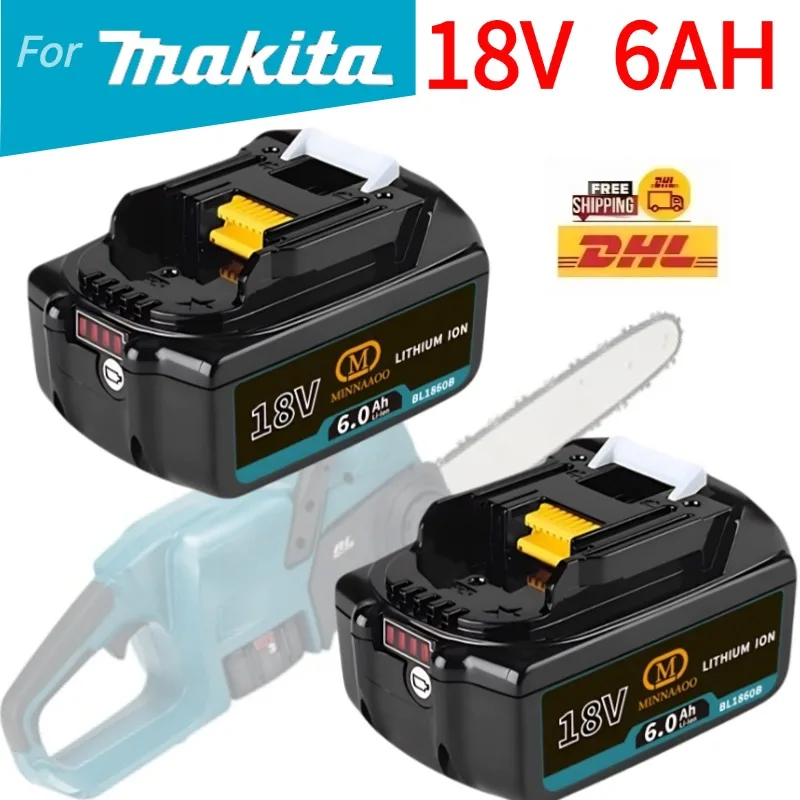

Original For Makita 18V Rechargeable Battery 18V 6Ah Lithium Ion Cell With Battery indicator For Makita Power Tools Battery