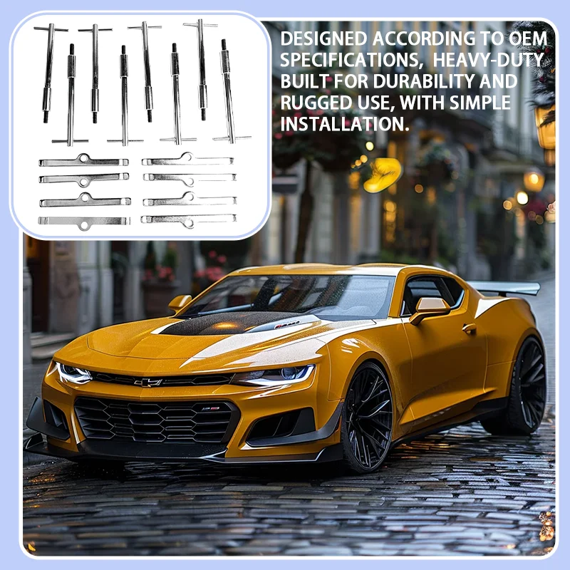 

T-Shape Valve Cover Bolts Hold Down Kits 16PCS Compatible for Chevy SBC 265 283 302 305 307 327 350 400 W/Chrome Valve Spreaders