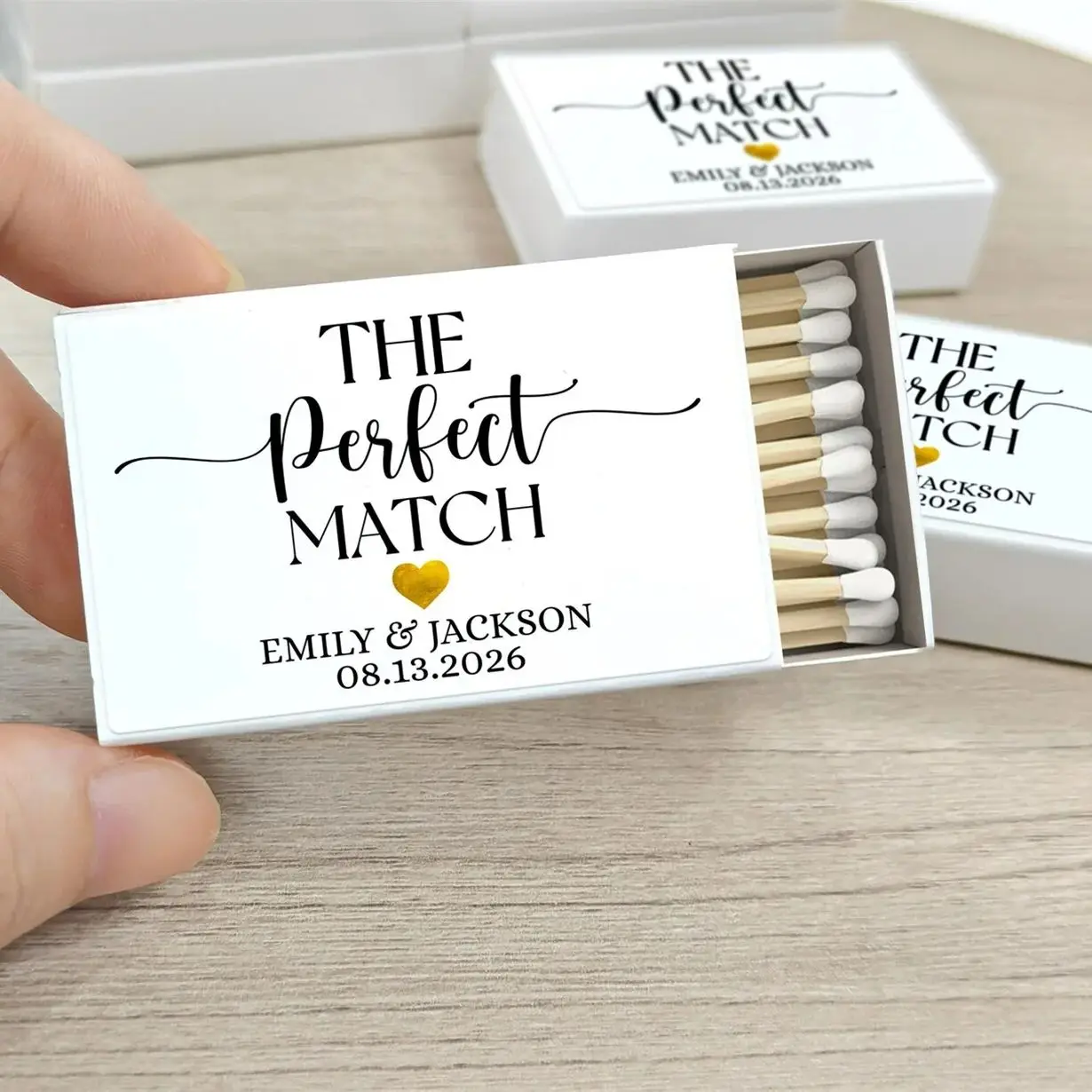 

Personalized Wedding Favor Matches In Bulk/Reception Favors/The Perfect Matchbox Personalized Matchbox/Bridal Shower Engagement