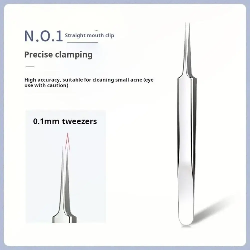 Premium gebogene Akne-Nadel, rostfrei, professionelles Mitesser-Pinzetten-Set, Gesichtspflege, hoher harter Mitesser-Entferner