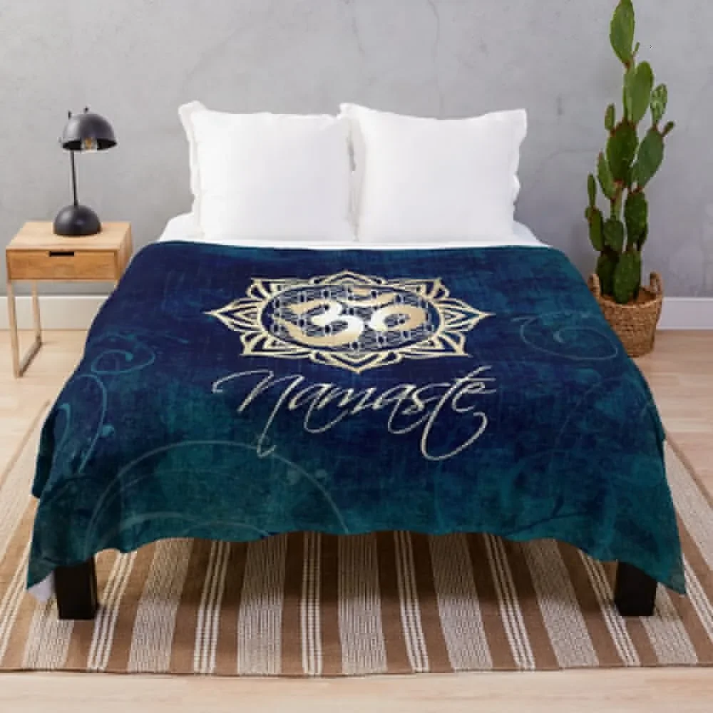 

Namaste Lotus Flower of Life Mandala Throw Blanket Polar Sofas warm winter Luxury Designer Blankets