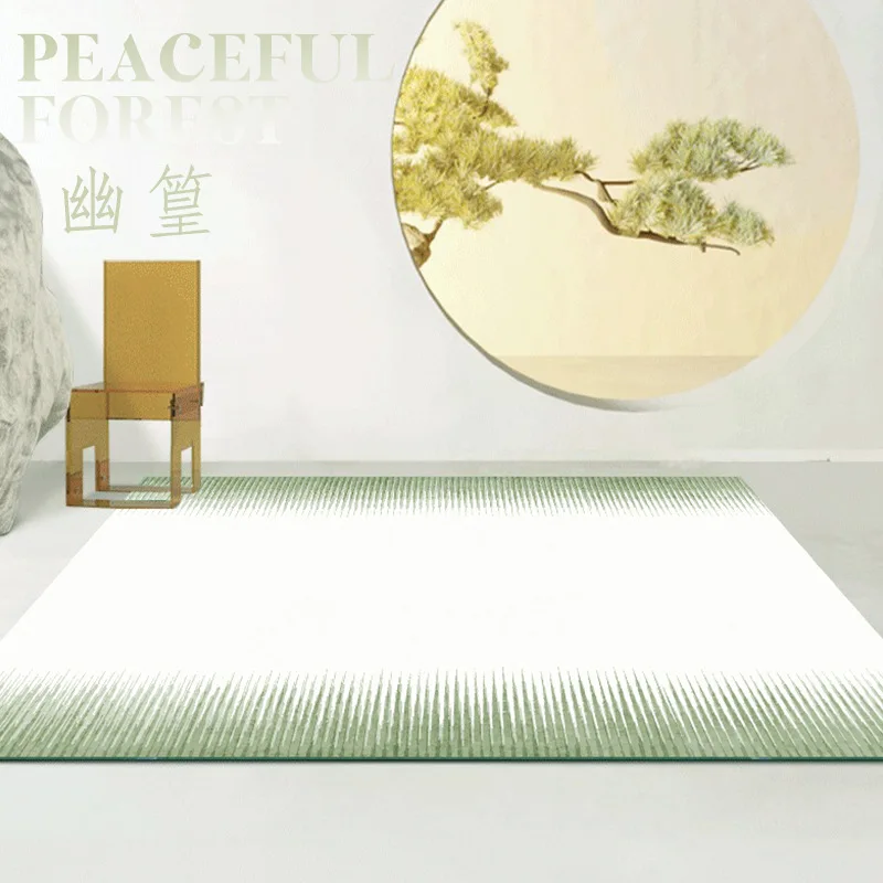 Fresh Green Living Room Carpet Nordic Abstract Sofas Table Floor Mats Soft Fluffy Bedroom Carpet Thick Tatami Floor Rug Kid Room