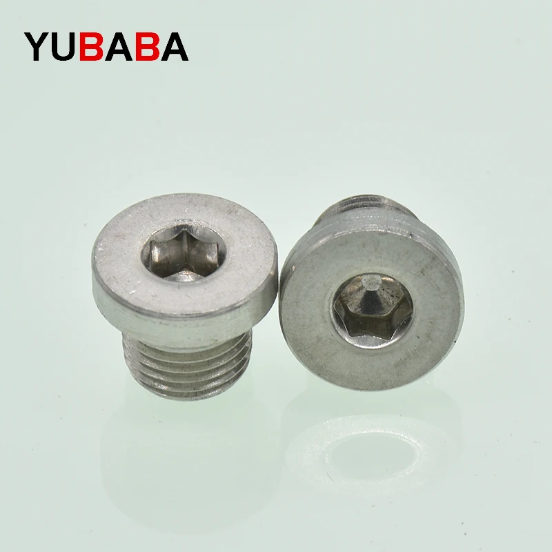 304 Stainless Steel Lnner Six Angle With Flange Oil Plug M10 M12 M14 M18 M20 M22 M24 M26 M27 M30 M33 M38 M42 1/8 1/4 3/8 1/2 3/4