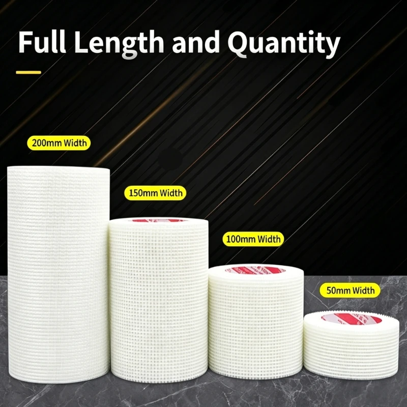 02DC High Strength GlassFiber Wall Crack Tape SelfAdhesive For Plasterboard Joints Ceiling Gaps Home Renovation Repair Solution