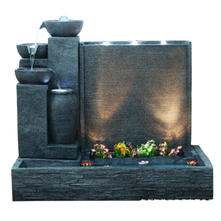 Rockery fountain flowing water ornament living room courtyard fish pond landscaping
