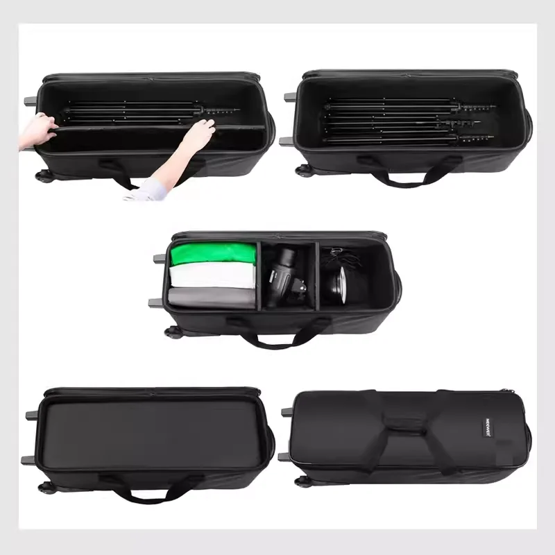 معدات التصوير الفوتوغرافي تخزين الأمتعة معدات التصوير الفوتوغرافي عربة ضوء حامل ترايبود التصوير في الهواء الطلق تخزين الأمتعة